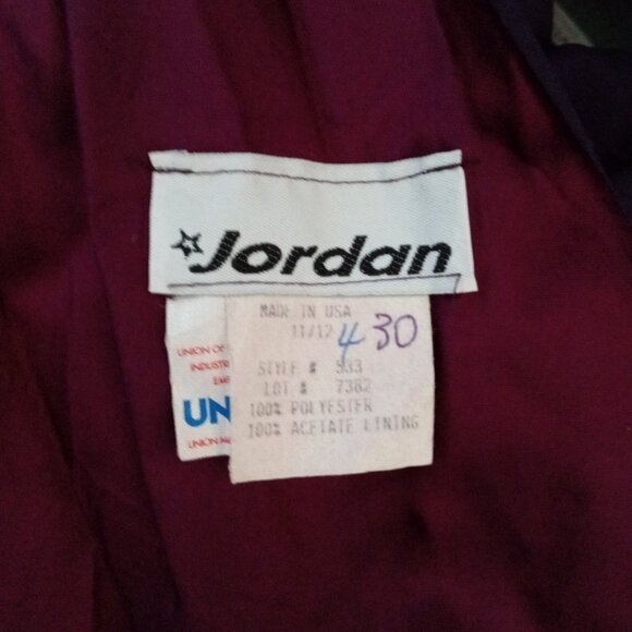 Vintage 1990s Jordan Sleeveless Purple Prom / Formal Dress - Picture 7 of 7